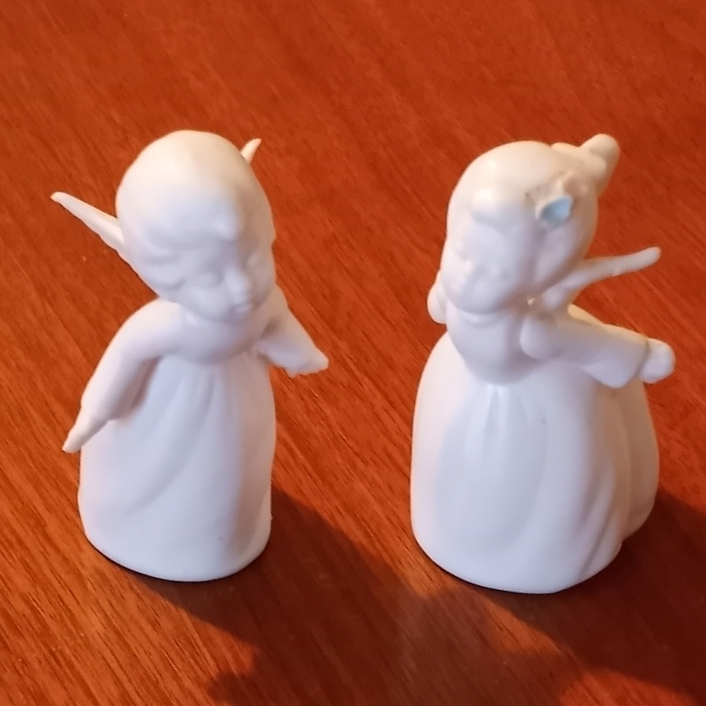 Elegant White Angel Figurines